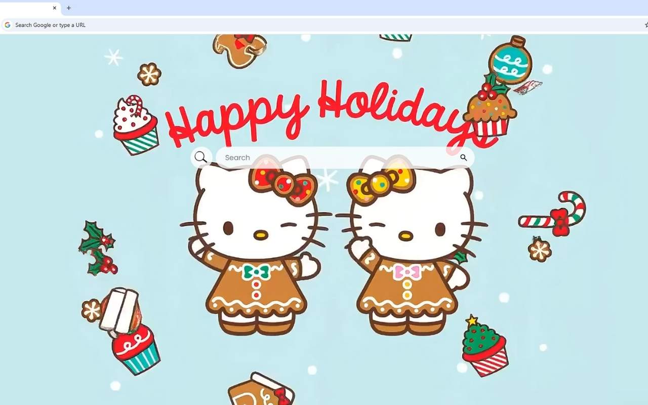 Happy Holidays Hello Kitties Live Wallpaper